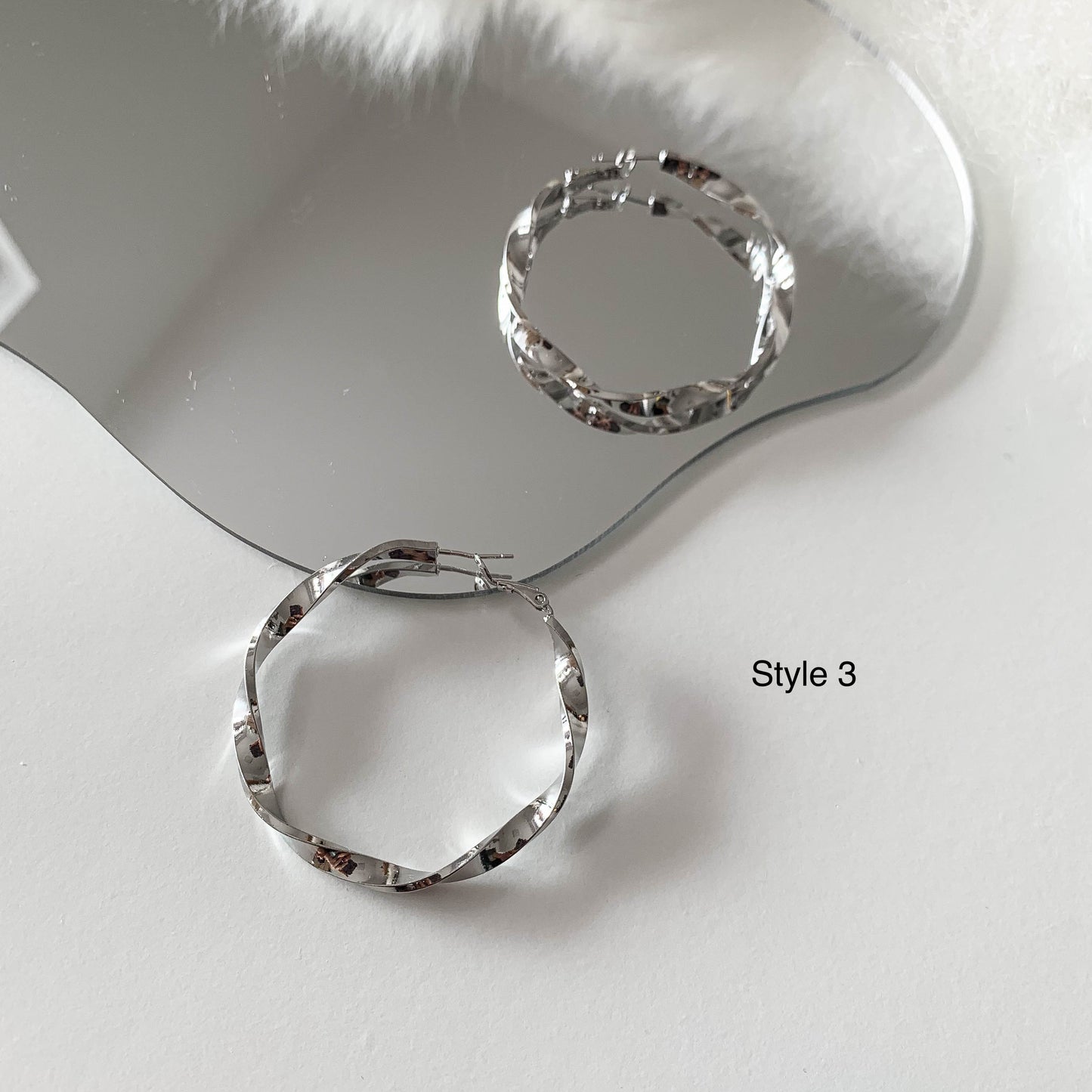 Silver Hoop Earrings