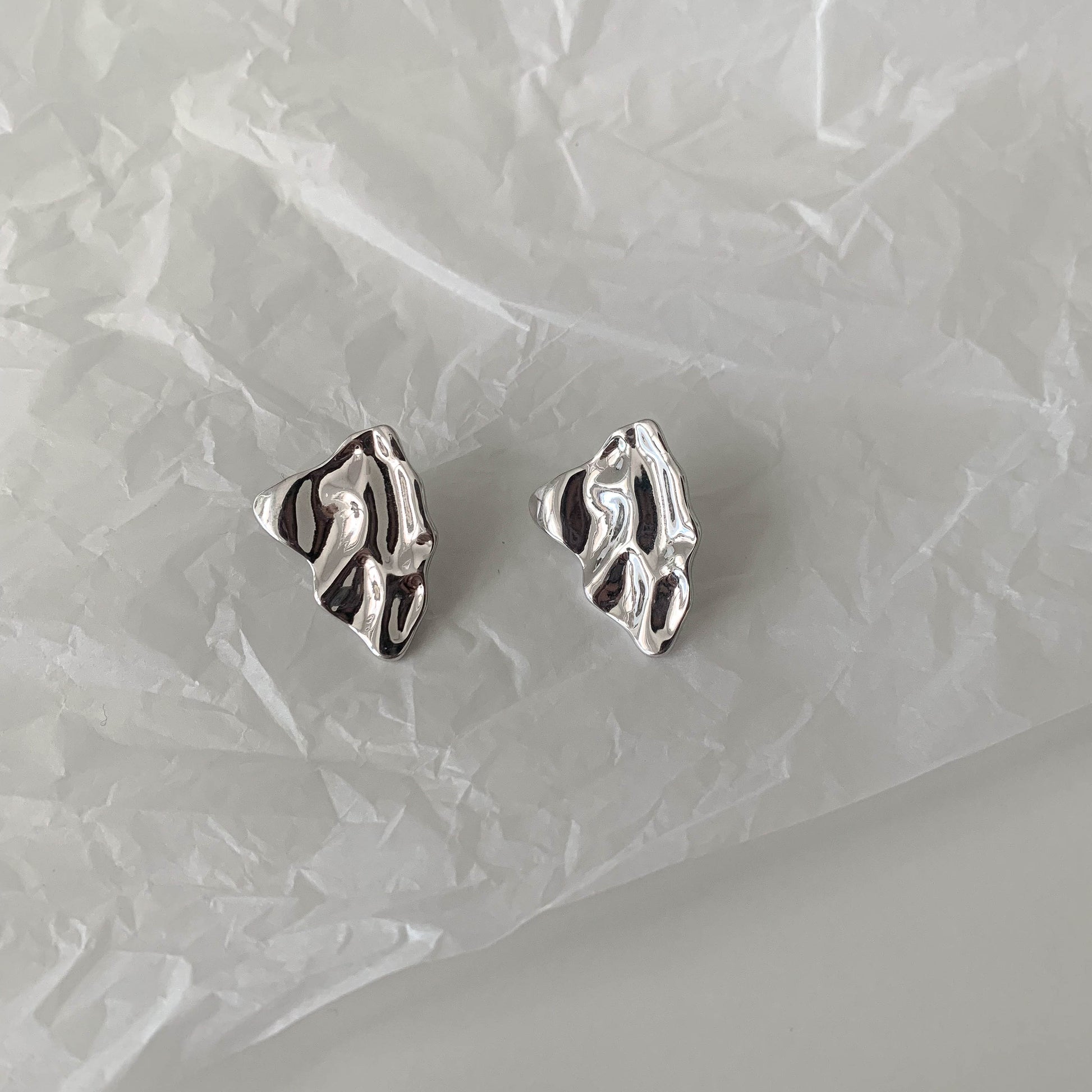 Crumpled Geometric Earrings