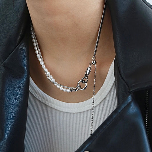 Pearl Chain Layering Necklace