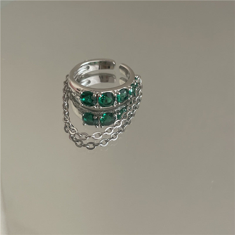 Green zircon Ring