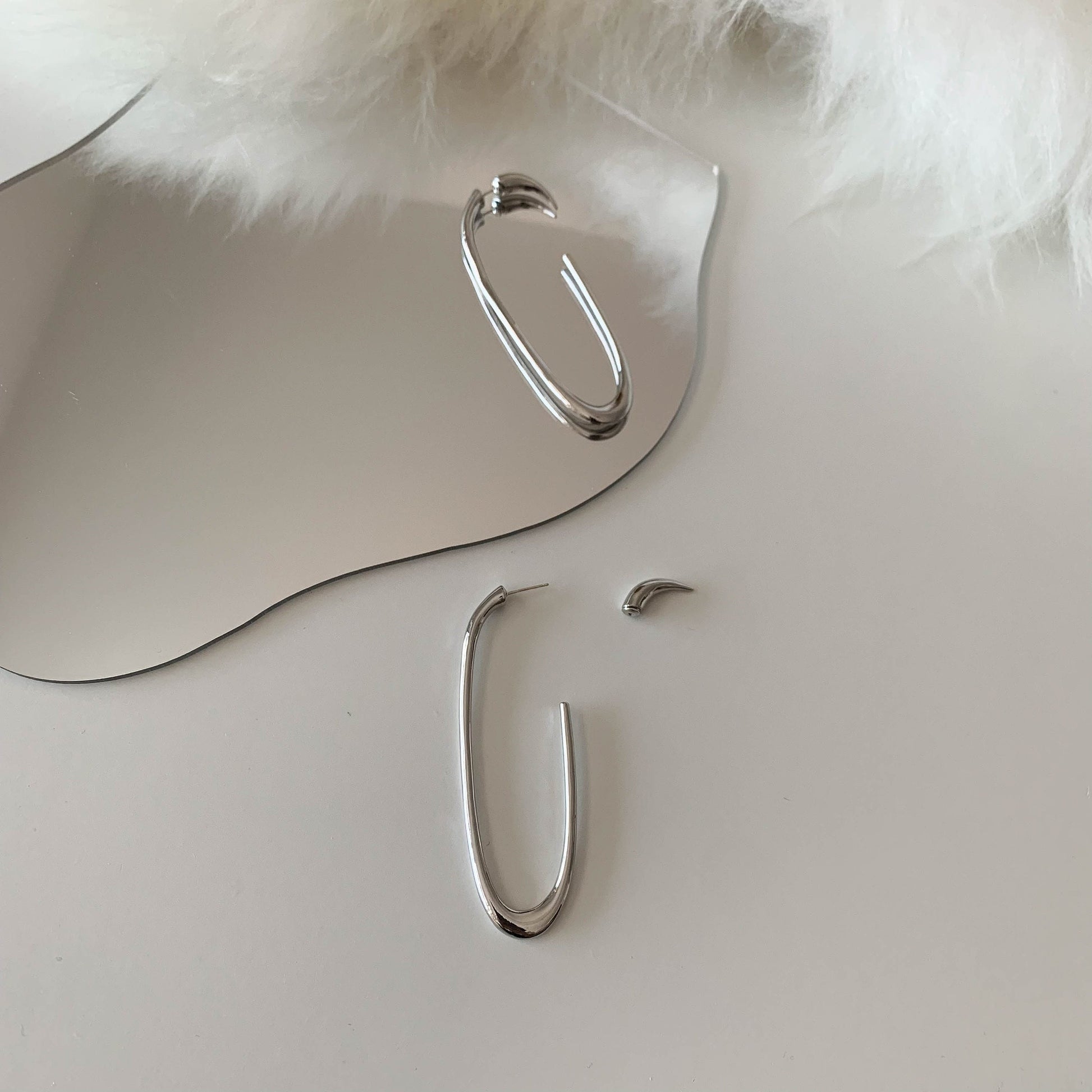 Large Oval Hoop Earrings