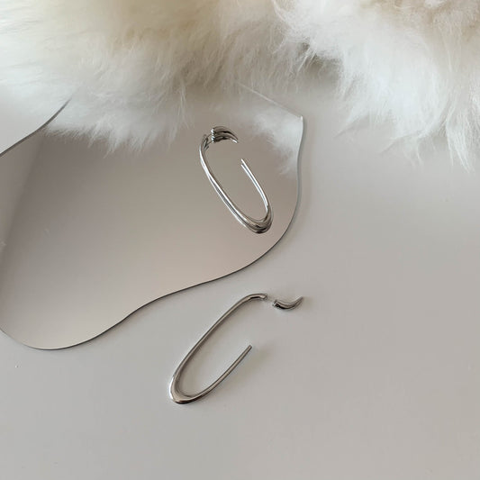 Large Oval Hoop Earrings